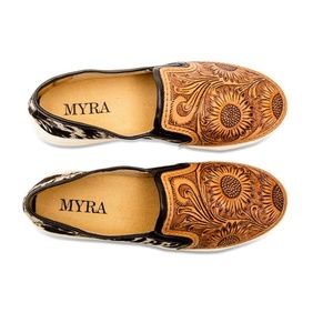 SHOBER WESTERN HAND-TOOLED SNEAKERS